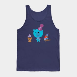 Cute Christmas Friends - Bear, Robin and Bird - Christmas design by Cecca Designs Tank Top